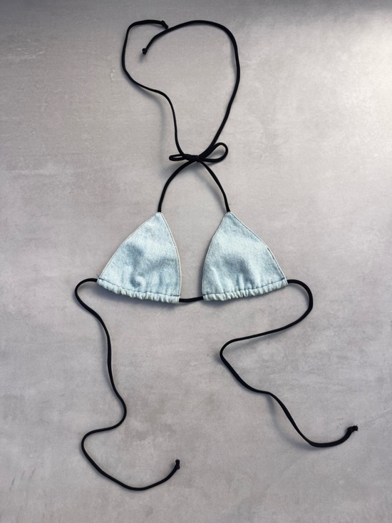 The Unbranded Brand Other - Denim Triangle Bikini Top